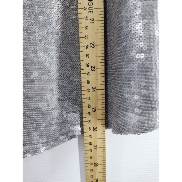 Eileen Fisher Silk Silver Metallic Sequined Tank Medium - Picture 5 of 7